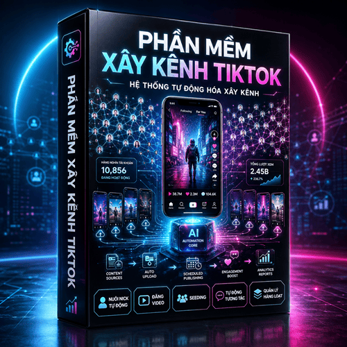 Phần mềm xây kênh Tiktok